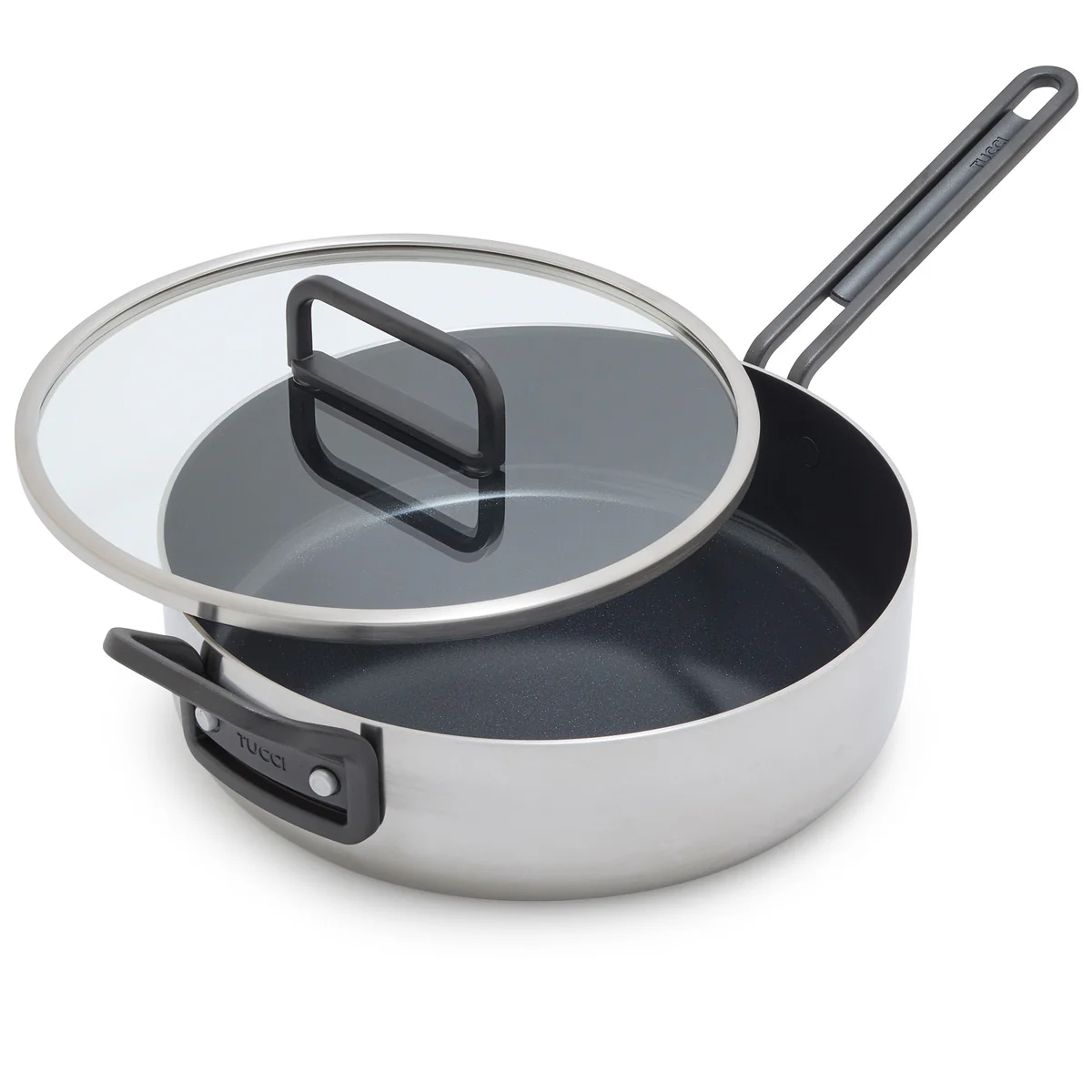 Greenpan Stanley Tucci Tri Ply Hapjespan met Glasdeksel, 26cm RVS
